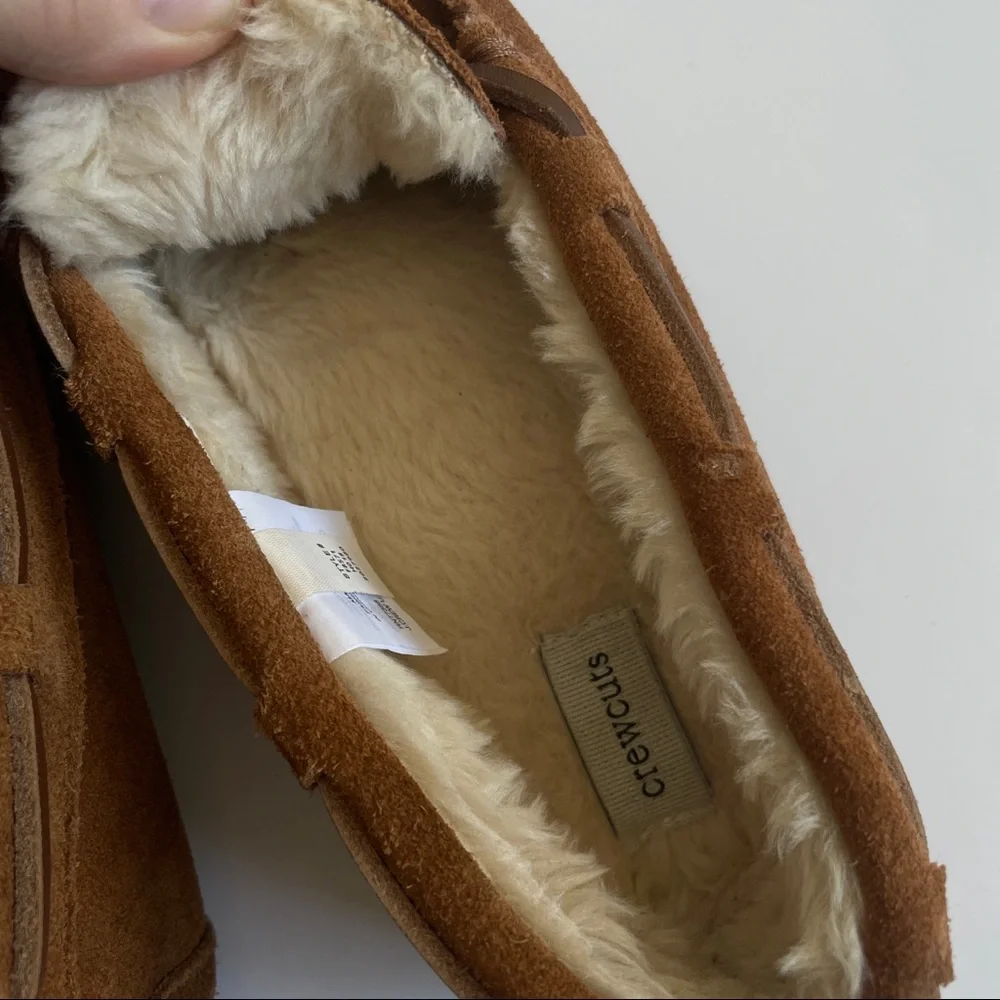 Crewcuts shearling lodge moccasins slippers